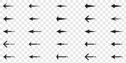 Set of new style black vector arrows isolated on white. Arrow vector icon. Set of new style black vector arrows isolated on white. Arrow vector icon eps 10