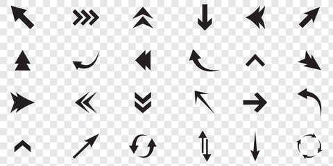 Set of new style black vector arrows isolated on white. Arrow vector icon. Set of new style black vector arrows isolated on white. Arrow vector icon eps 10