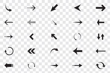 Set of new style black vector arrows isolated on white. Arrow vector icon. Set of new style black vector arrows isolated on white. Arrow vector icon eps 10