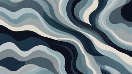 Blue Marble Swirl Abstract Pattern with Fluid Texture