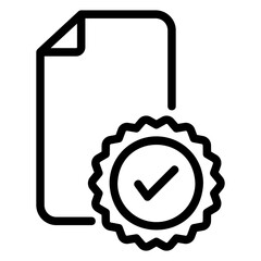 certified Line Icon