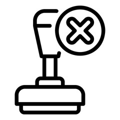 rejected stamp Line Icon