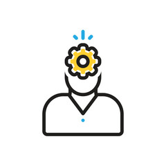 Multi color icon for thinking