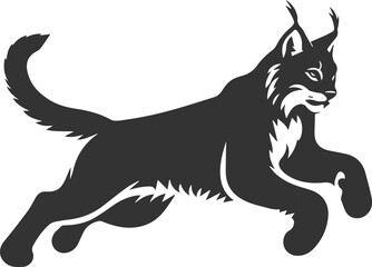 Wildcat  lynx vector animal silhouette