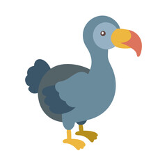 Cartoon dodo bird illustration on black background image © Sharuzzaman