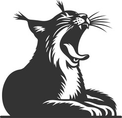 Obraz premium Wildcat lynx vector animal silhouette