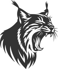 Wildcat  lynx vector animal silhouette