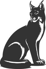 Wildcat  lynx vector animal silhouette