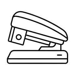 Modern Black Stapler Isolated