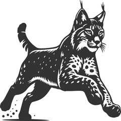 Wildcat  lynx vector animal silhouette
