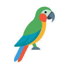 Isolated parrot graphic on black background vector illustration art