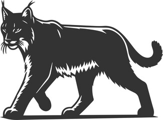 Wildcat  lynx vector animal silhouette