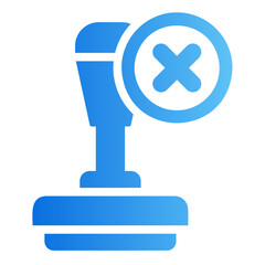 rejected stamp Gradient icon