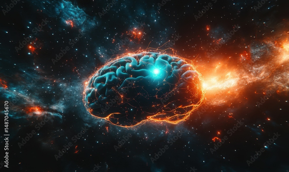 Poster cosmic brain neural network in space
