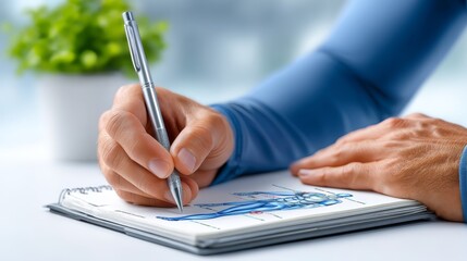The doctor gives exercise advice to the patient, Doctor Providing Expert Exercise Advice on a Notebook During Consultation with Patient in a Bright Office,3D rendering