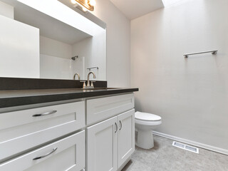 Modern residential bathroom interior