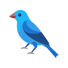Geometric Blue Bird Illustration on Black Background Stock Image