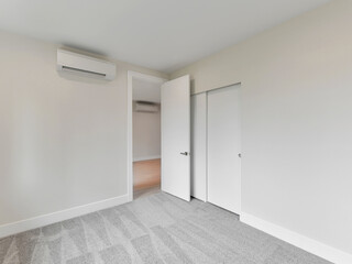 Modern residential empty bedroom interior