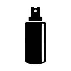Spray Bottle Icon - Black Silhouette