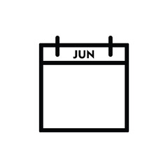 calender icon, june icon with white background