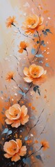 Golden Petals in Bloom – Abstract Floral Art


