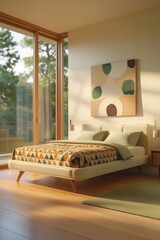Contemporary Bedroom with Artistic Ambience