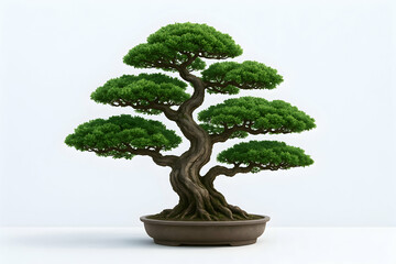 Beautiful bonsai tree with lush green foliage.