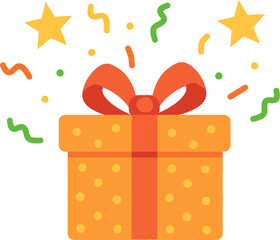 Gift box icon. Gifts and presents for holiday celebration and special sales offer. birthday celebration, special give away pack Isolated birthday or anniversary box with wrapping paper and ribbon bow.