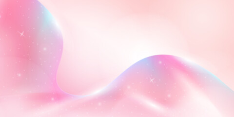 Soft pink waves with glowing sparkles create a dreamy, celestial, and peaceful atmosphere