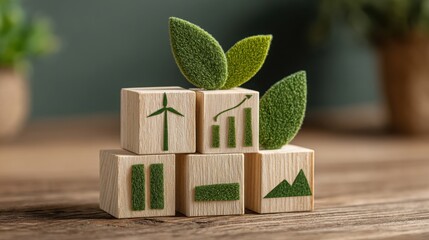 Ai-ranked sustainable production efficiency icon concept representing innovation in eco-friendly manufacturing processes