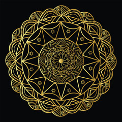 Luxury mandala background with golden arabesque pattern