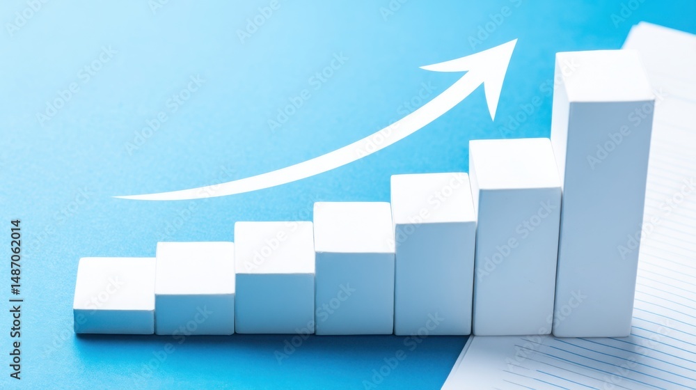 Poster automated regional prosperity predictor icon concept demonstrating economic growth forecasting and a