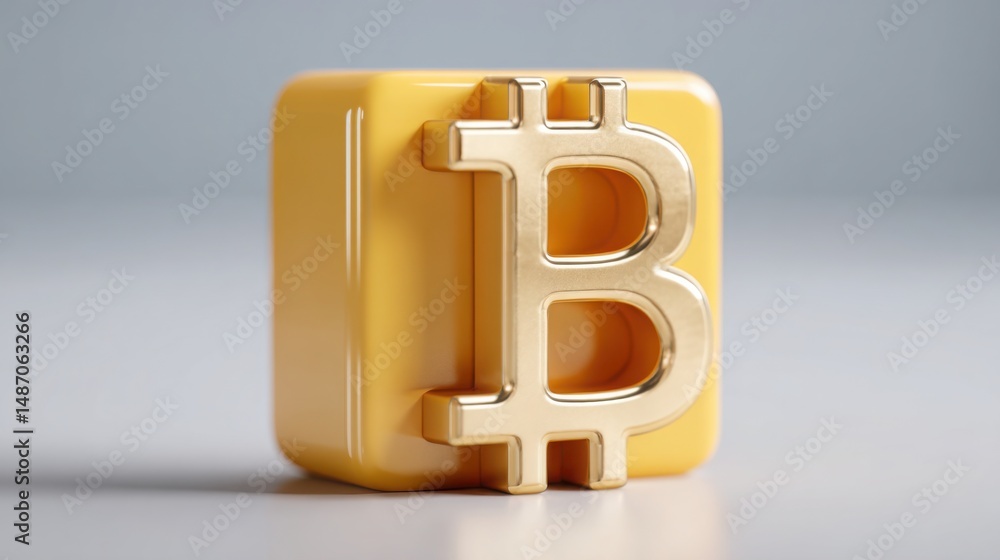 Poster creative representation of a blockchain-based consumer trust index icon concept with eye-catching co
