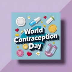 Raise awareness on World Contraception Day with informative and impactful posters, social media designs, educational graphics, and campaigns promoting safe family planning!
