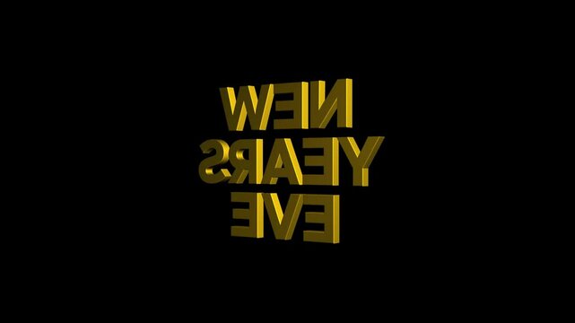 new years eve 3D text looped animation with discount sale on red black white green 4k background. super offer discount. new years eves