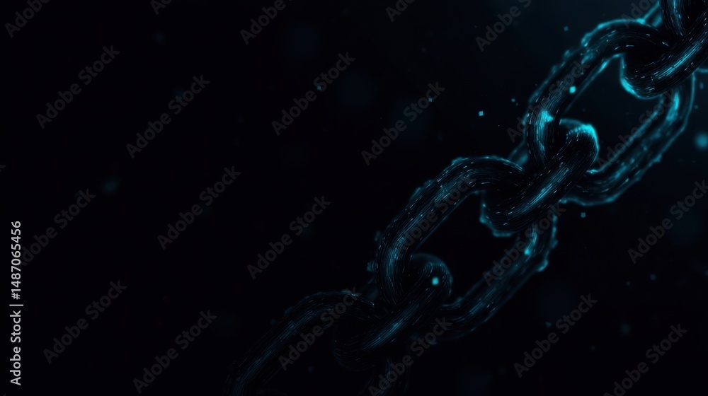 Poster blockchain secured infrastructure project index icon concept illustrating secure and efficient proje