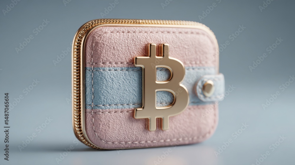 Poster blockchain supported universal services wallet icon concept depicting secure and accessible digital 