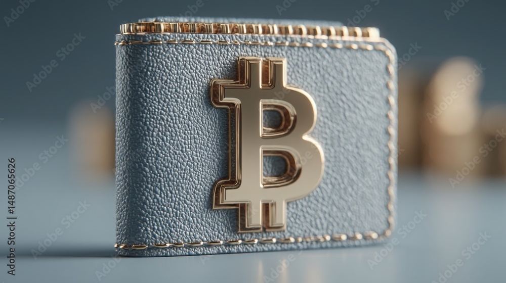 Aufkleber innovative blockchain-supported universal services wallet icon concept representing digital currency