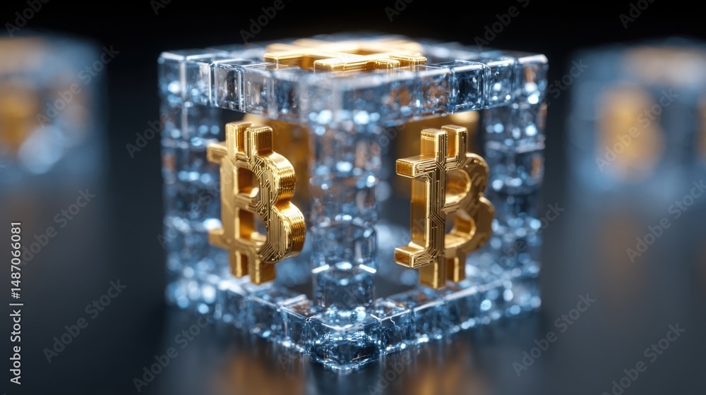 Poster innovative blockchain verified capital allocation map icon concept representing financial transparen