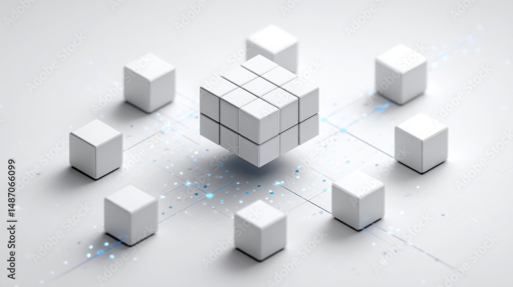 Poster innovative blockchain verified capital allocation map icon concept representing financial transparen