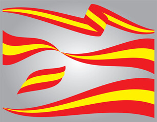 spain ribbon flag vector  vector design