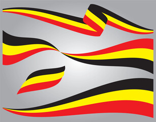 Naklejka premium belgium ribbon flag vector design