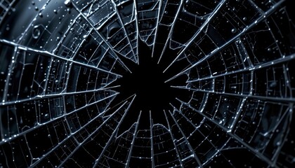 Obraz premium an intriguing visual of a broken mirror or glass