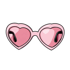 pink sunglasses with heart