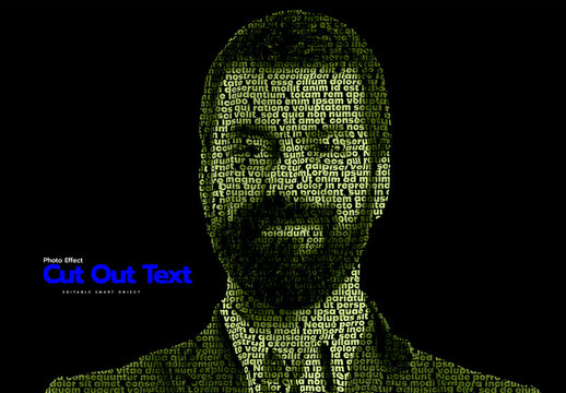 Cut Out Photo Overlay Text Effect Mockup