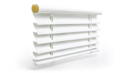 Canvas blinds isolated on white background. Generative AI