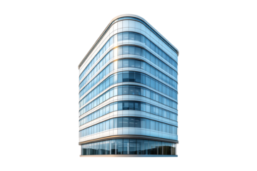Office building isolated on transparent background
