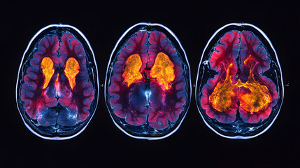 Neuroimaging: PET Scan of Human Brain Highlighting Metabolic Activity and Cognitive Function