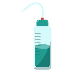 Illustration of Laboratory Science Equipment. Isolated on White Background.