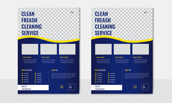 Professional cleaning service flyer design template, Corporate flyer design, cleaning service flyer design, Flyer poster design for cleaning service, Vector flyer template design in A4 size.